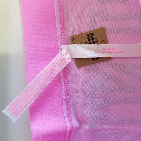 PINK Victoria's Secret Logo Hipster Panties Large New - Picture 14 of 16